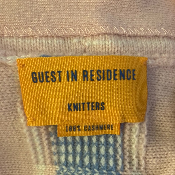 Guest in Residence Baja Everywear Cashmere Cardigan NWT Powder Pink Combo - Picture 9 of 16